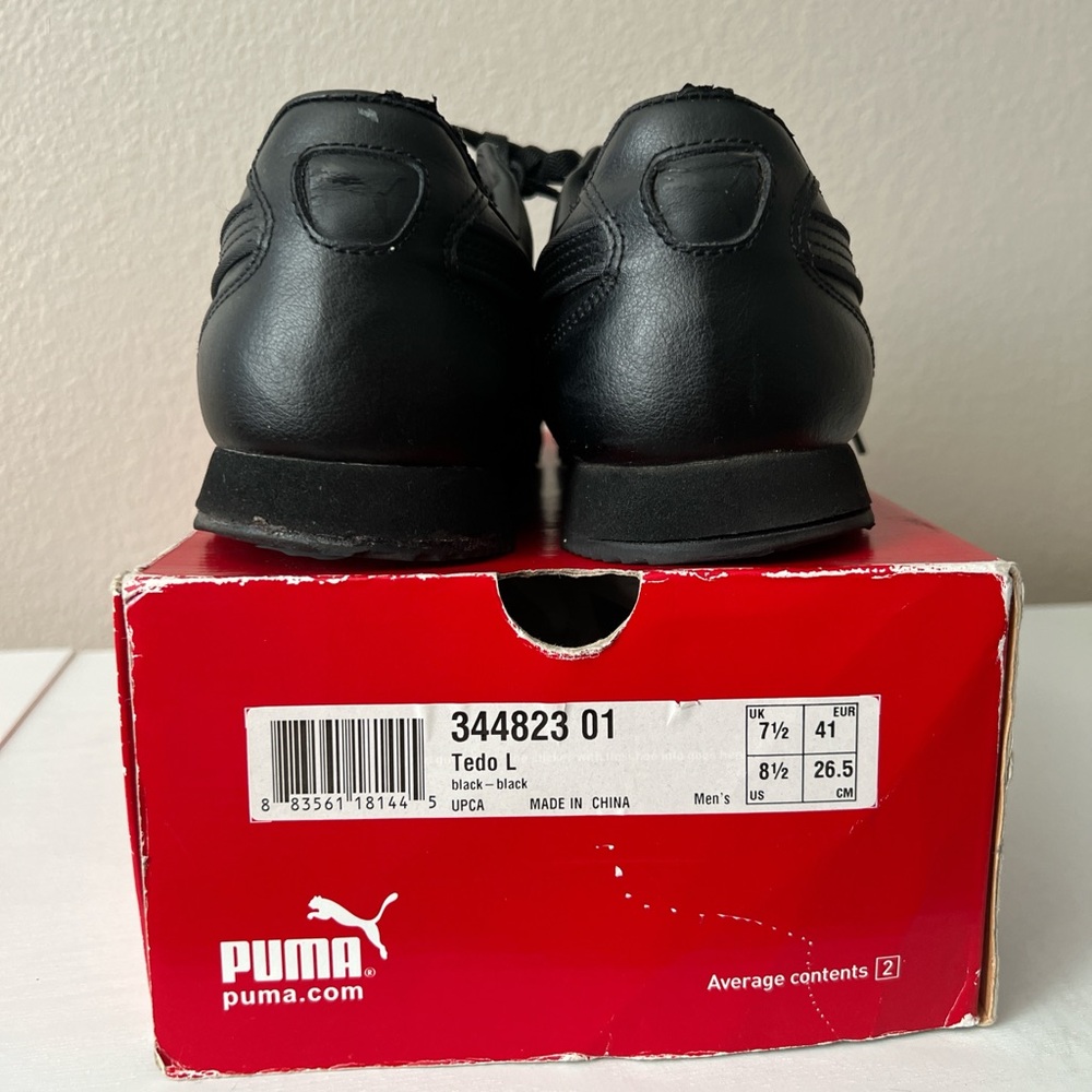 Puma Men's Classic Black Sneakers - Picture 4 of 5